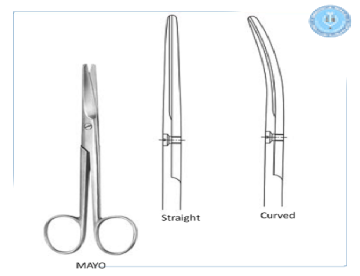 Mayo dissecting  Scissors curved \ blunt 18 cm  مقص مايوانجليزي SNAA