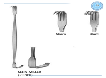Senn Miller (Kilner) Retractor D/E sharp. 17cm,S/S مباعد سن ميلرانجليزي SNAA