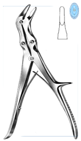 Echlin Bone Rongeur angular side cutting 3X230mm قراضة عظام جانبية زاوية 3مم 23سم  انجليزي SNAA