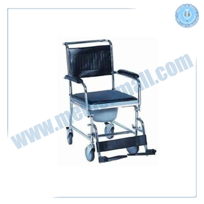  كرسي نقل مريض بقعدة تواليت نيكل عجل صغير  wheelchair مستورد خفيف متين ويمكن طيه وحمله بسهولة قاعدة 44