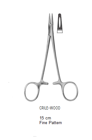 Crile-Wood Needle Holder, Fine pattern, 15 cm ماسك أبر ماركة SNAA