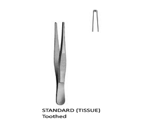 Tissue Forceps standrad  toothed 18cm جفت اوعية بسن انجليزي SNAA