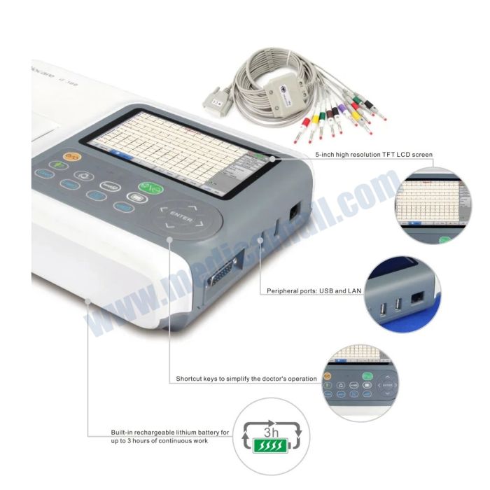 جهاز رسم قلب ECG  3 قناة  Biocare -  IE300