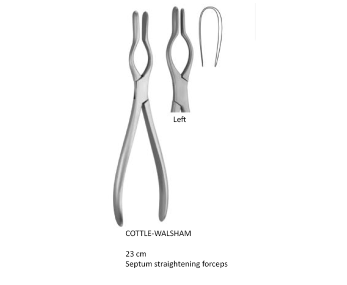 Cottle. Walsham septum straightening forceps , left 23cm جفت ولشام  SNAA