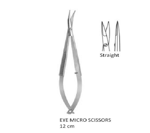 Micro Scissors straight  12 cm انجليزي SNAA مقص ميكرو
