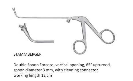Stammberger Antrum Forceps , Doubled spoon forceps انجليزي SNAA  جيراف علوي 14 سم