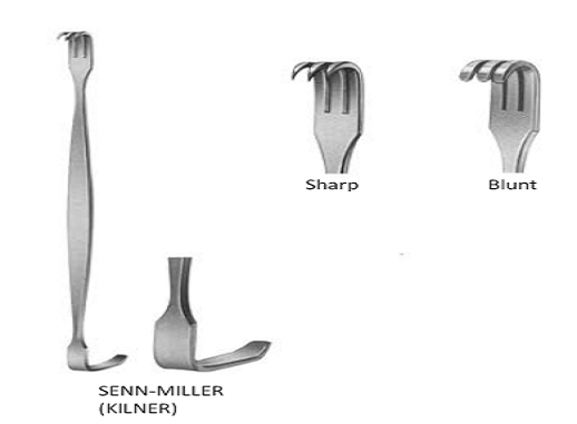 Senn Miller (Kilner) Retractor D/E sharp. 17cm,S/S مباعد سن ميلرانجليزي SNAA