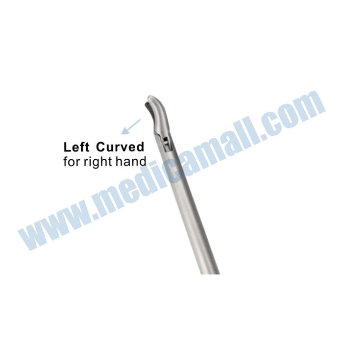 Needle Holder left curved 5X330mm-نيدل هولدر منظار جراحى لابروسكوب 